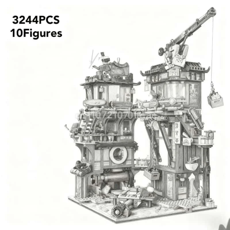 Blocs de construction pour atelier urbain, modèle d'assemblage, technologie, série de blocs de construction, jouets pour enfants et adultes, cadeaux de noël, nouvelle collection 2025