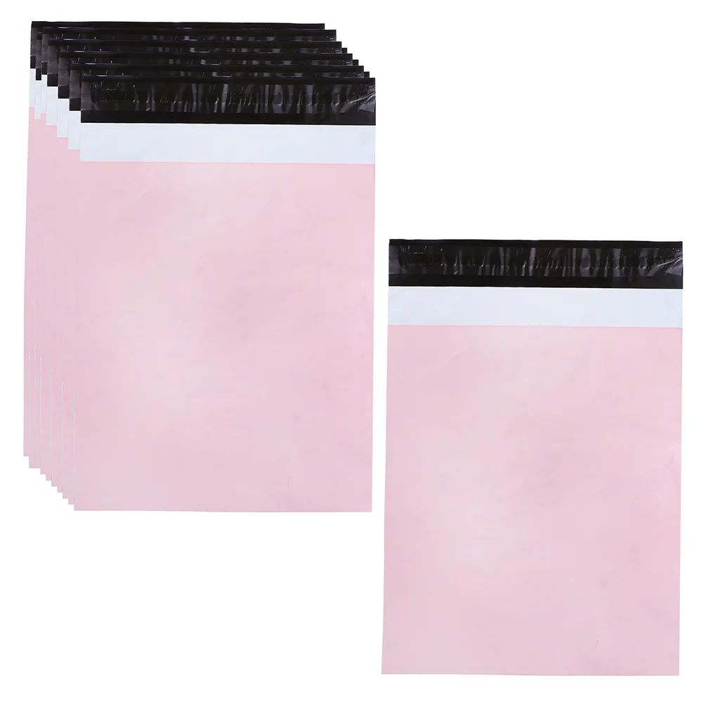 

50 Pcs Pink Degradable Bags 17x26+4cm Thick Packaging Waterproof PE Material Strong Adhesion One Time Sealing T Shirt