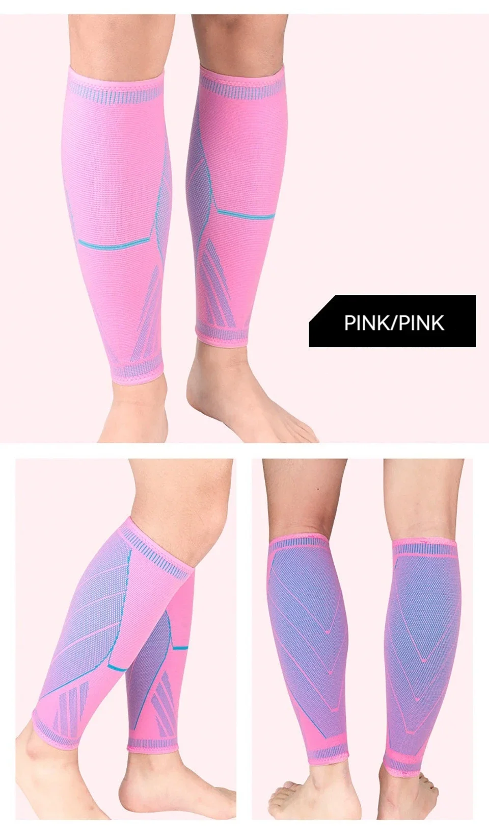 1Pcs Laufen Leichtathletik Kompression Ärmeln Bein Wade Schienbeinkantensyndrom Ellenbogen Knie Pads Schutz Sport Sicherheit Unisex – Detail 16