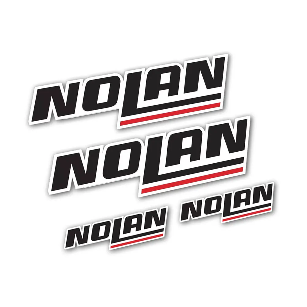 x4 para capacete Nolan adesivos de vinil decalques motocicleta. Impresso Laminado / Impermeável