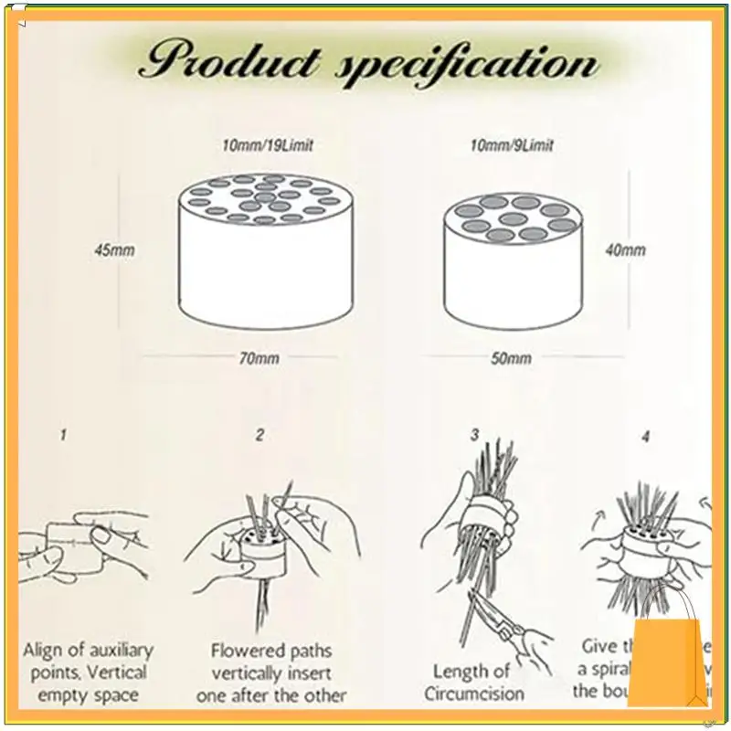 L53A-2 قطعة حامل جذع إيكيبانا الحلزوني، شبكة زهور قابلة لإعادة الاستخدام للمزهرية، مشكل بلوم بلاستيكي للزهور حامل جذع حلزوني لـ Va