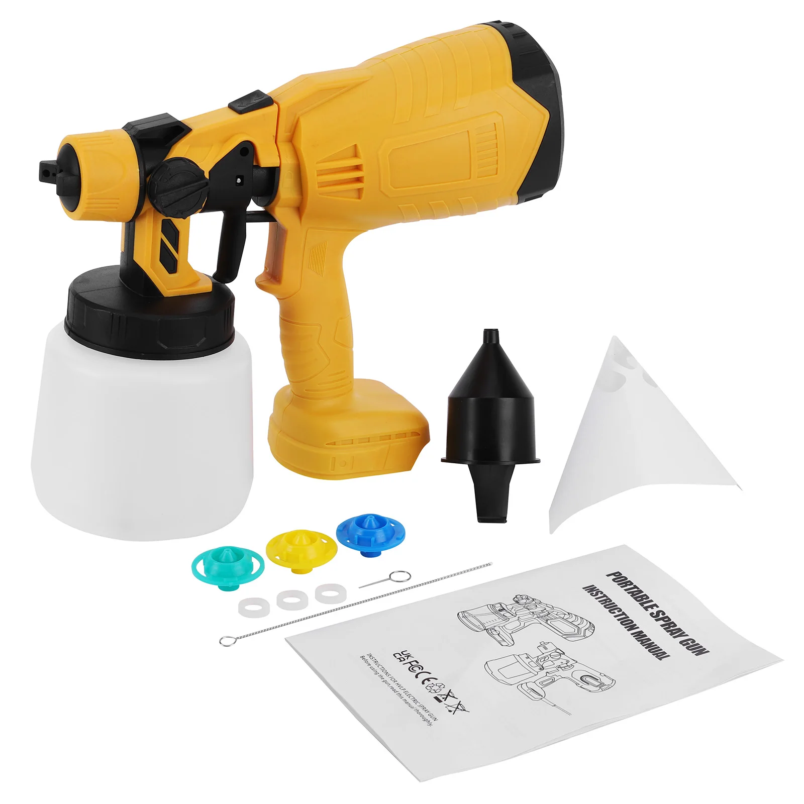 

Беспроводной распылитель краски большой емкости для аккумулятора Makita 18 В (без аккумулятора) Пистолет-распылитель с 3 насадками для покраски дома