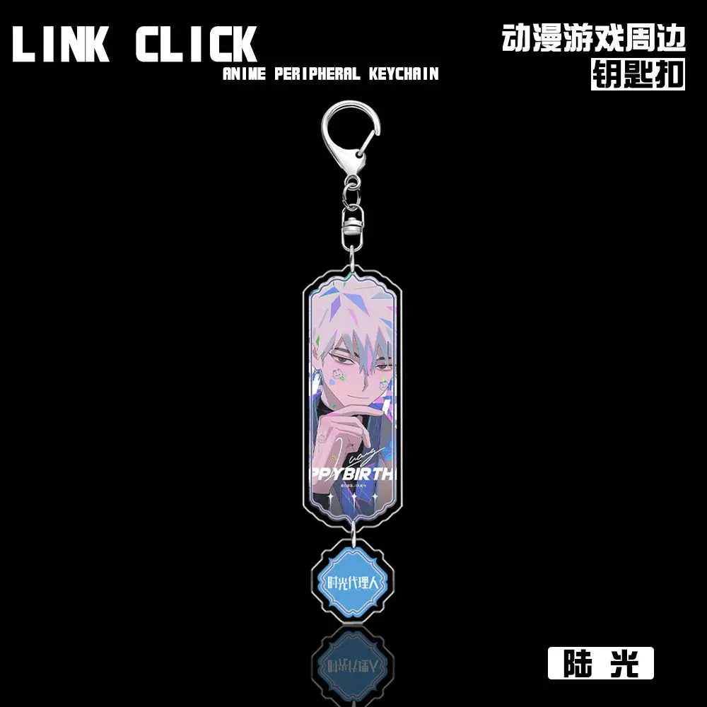 3 個アニメリンククリック喬玲チャールズコスプレアクリルキーホルダーペンダントかわいい漫画バックパック通学飾りペンダントギフト
