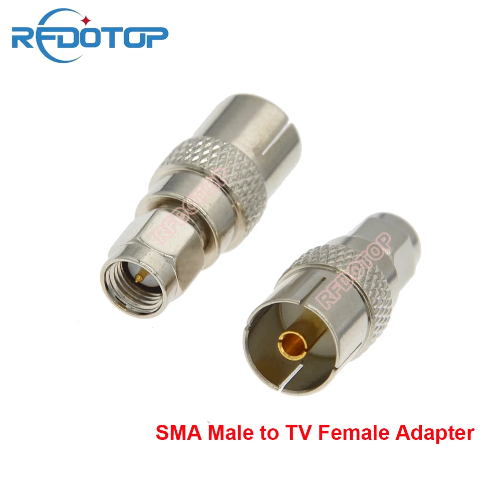 

100PCS/lot SMA Male Plug to TV Female Jack Straight Conector for CCTV AV Radio Antenna TV-K to SMA-J RF Coaxial Adapter