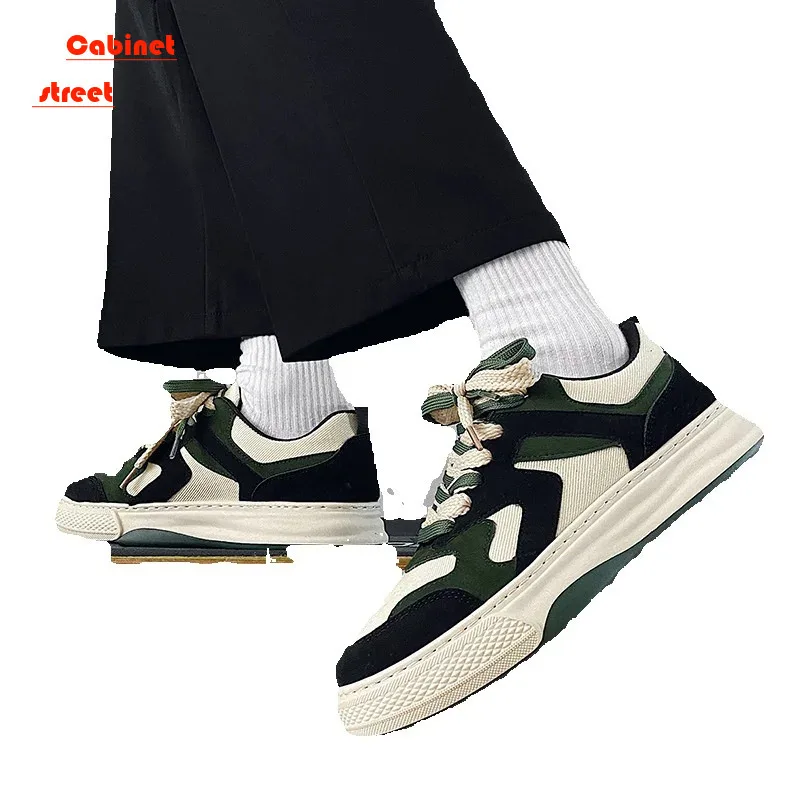 

Niche 2024 New Board Men Casual Shoes De Training Fashion Shoes Leisure Sports Senshi Hong Kong Style Men's Shoes Trend Harajuku