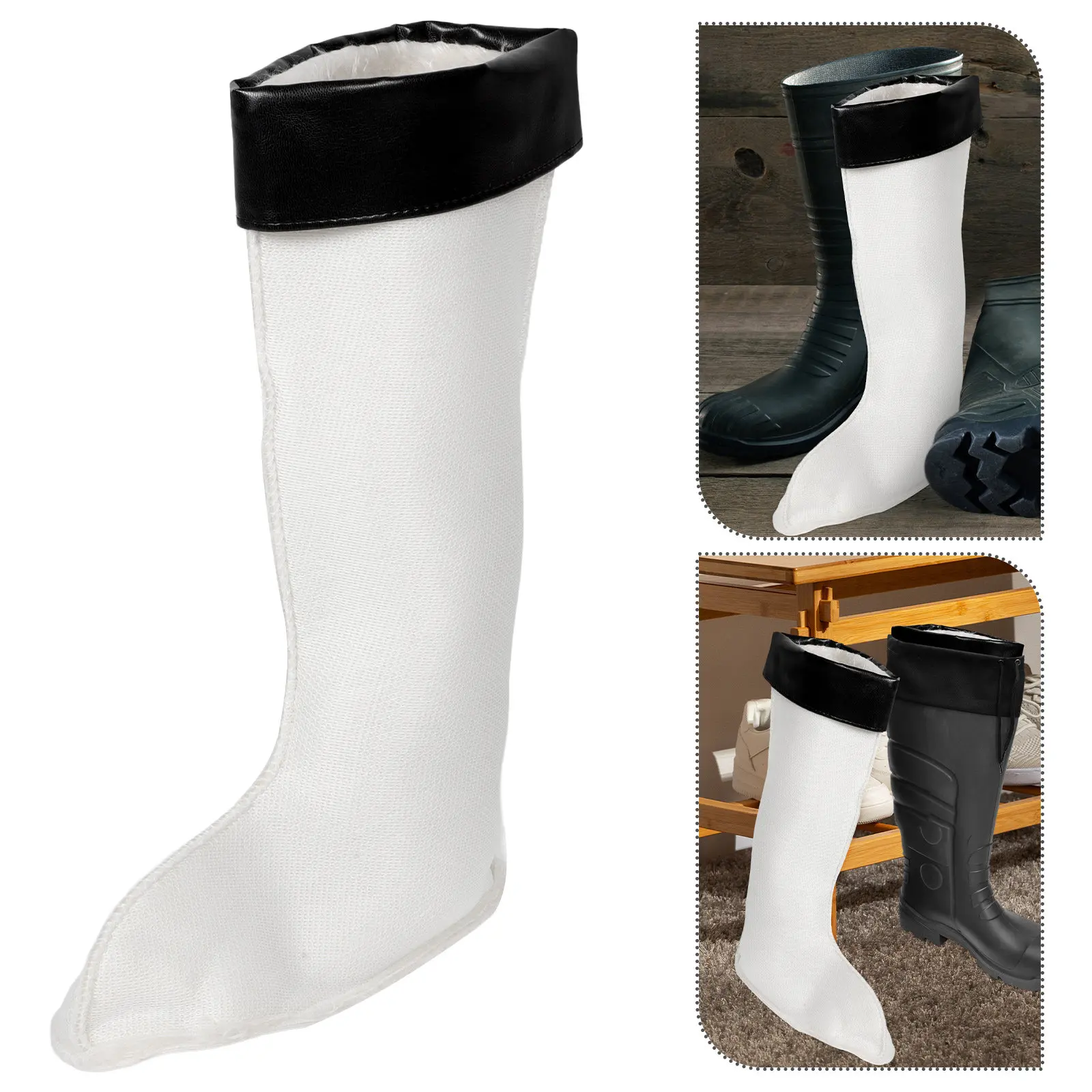 

1Pair Warm Rain Boot Liners Winter Boot Liners for Men Detachable High Tall Socks for Cold Weather Rain Boots Fits 39-40