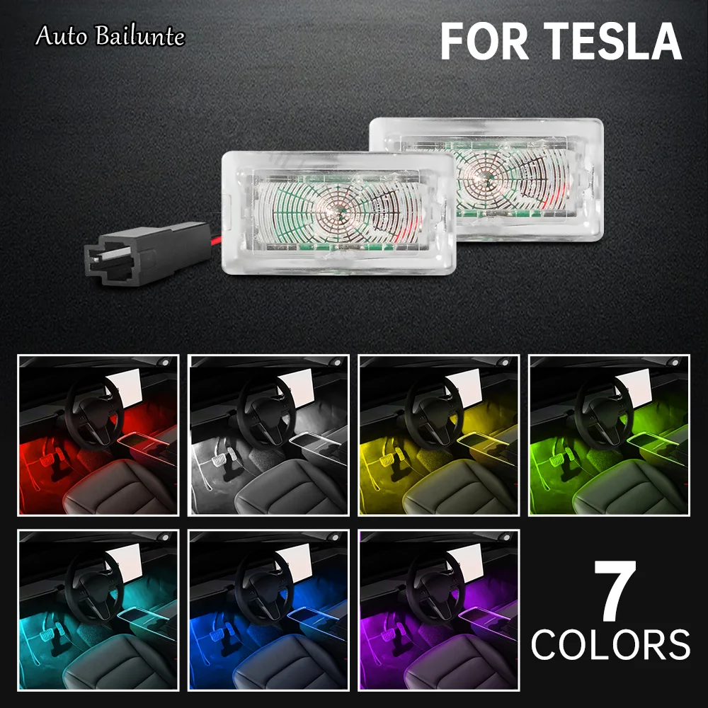 For Tesla Model 3 Model Y S X Footwell Light RGB Decorative Accessories Atmosphere Lamps Control Multiple Modes LED Car Interior