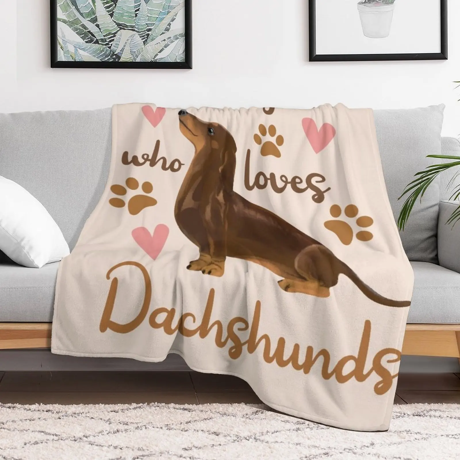 

Just a girl who loves Dachshunds Throw Blanket blankets ands blankets and throws Thermal Blankets