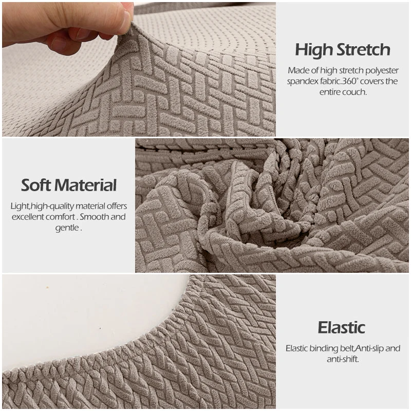 New Jacquard Sofa Seat Covers Stretch Sofa Couch Cover For Living Room Sofa Cushion Cover Protector Removable Washable Slipcover