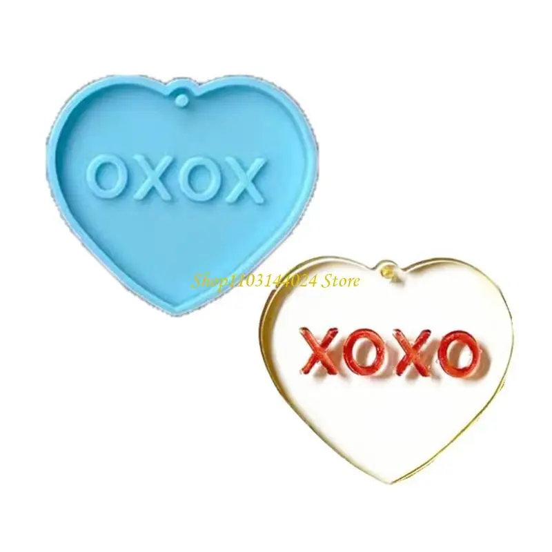 N5KE DIY Série do Dia Namorados Chave Keychain Mold Crystal Epoxy for Creative Silicone Mo
