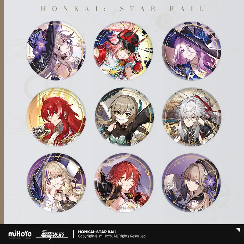 

Honkai Star Rail Official Merch miHoYo Original Authentic The Erudition Path Badge Herta Himeko Anime Brooch DIY Halloween Gifts