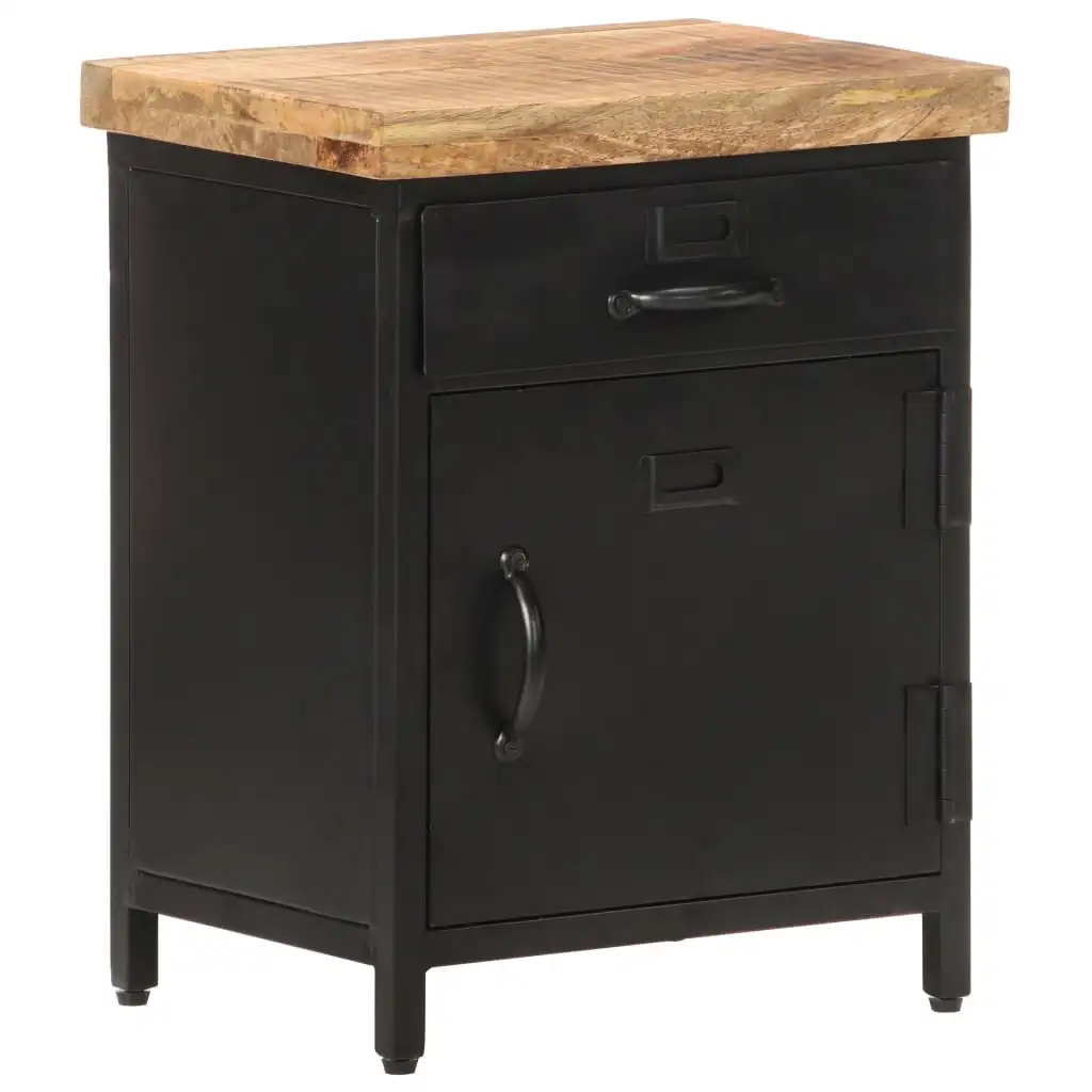 Raw mango wood bedside Table Table 40x30x52 cm