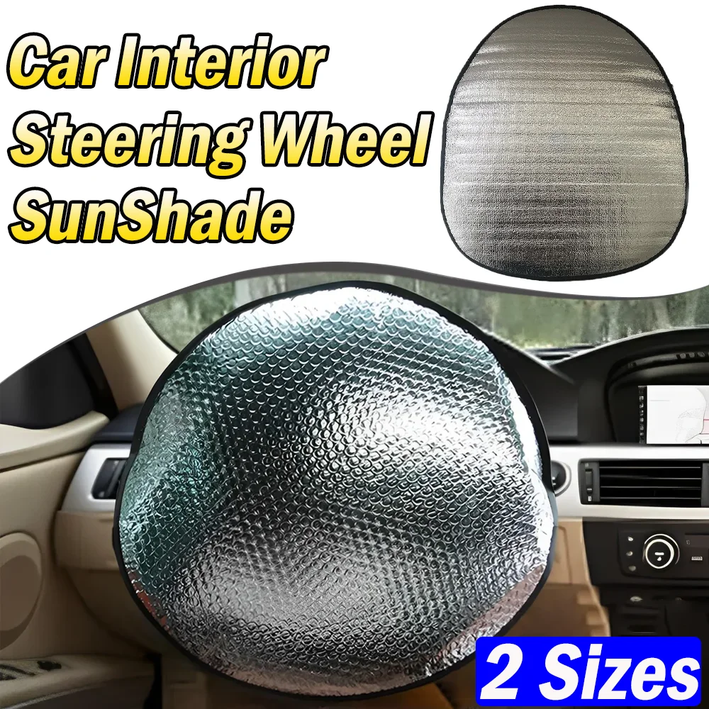 

Car Interior Steering Wheel SunShade Versatile Organizers Essential Anti-uv Foldable Cars Truck Insulation Cover Auto Parts