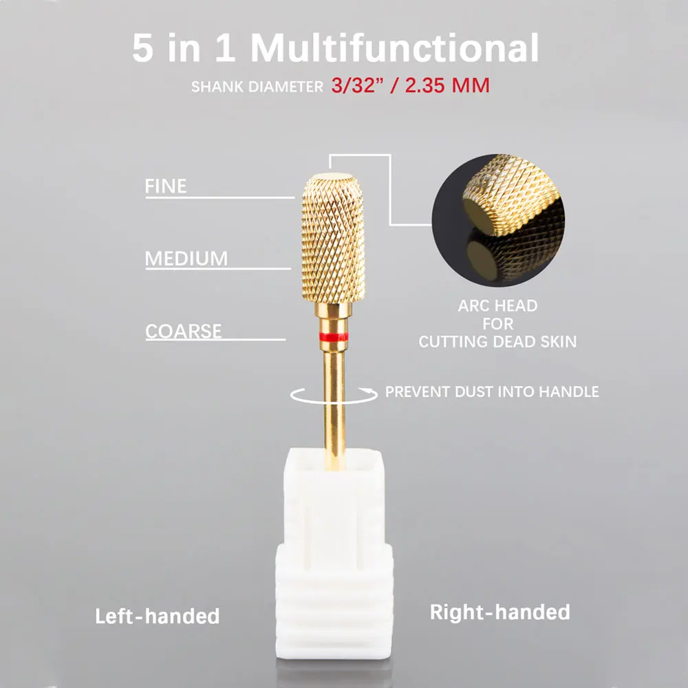 Carbide Tungsten Steel Cross Tooth Nail Drill Bits Milling Cutter Remove Gel Nail Art Tools Accessory