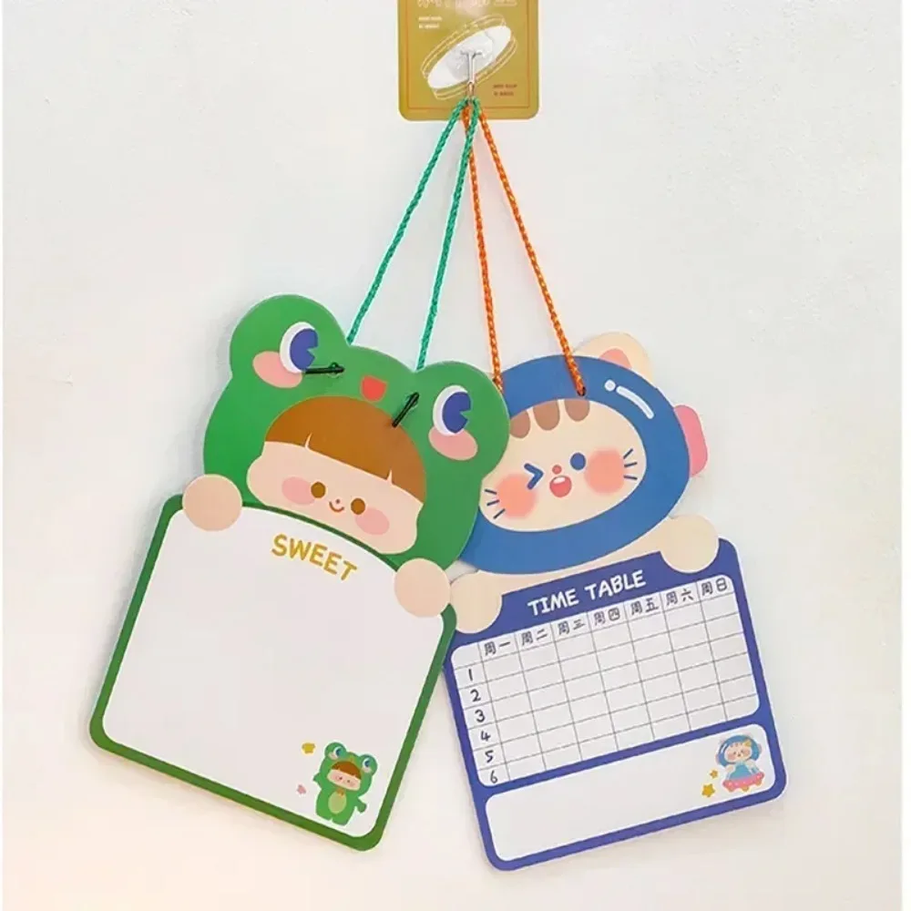 어린이 지울 수있는 양면 드로잉 보드 교수형 메시지 낙서 쓰기 패드 장난감 화이트 보드 펜 아이 생일 선물