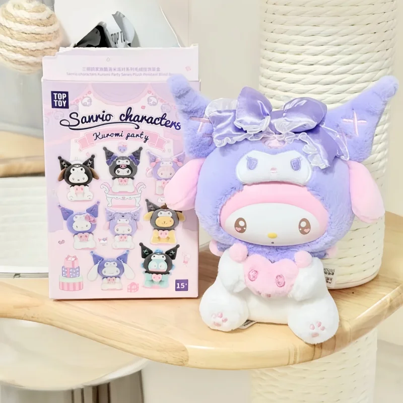 ของแท้ ซานริโอ คุโรมิ ปาร์ตี้ ซีรีส์ กล่องสุ่ม ตุ๊กตาไวนิล จี้ห้อยน่ารัก ของสะสม ตกแต่งโต๊ะทำงาน แฟชั่นอินเทรนด์ ของขวัญสำหรับสาวๆ