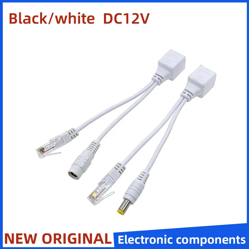 2 pair DC12v straight-through poe separation cable poe separator Non-standard poe transfer cable poe network power supply module