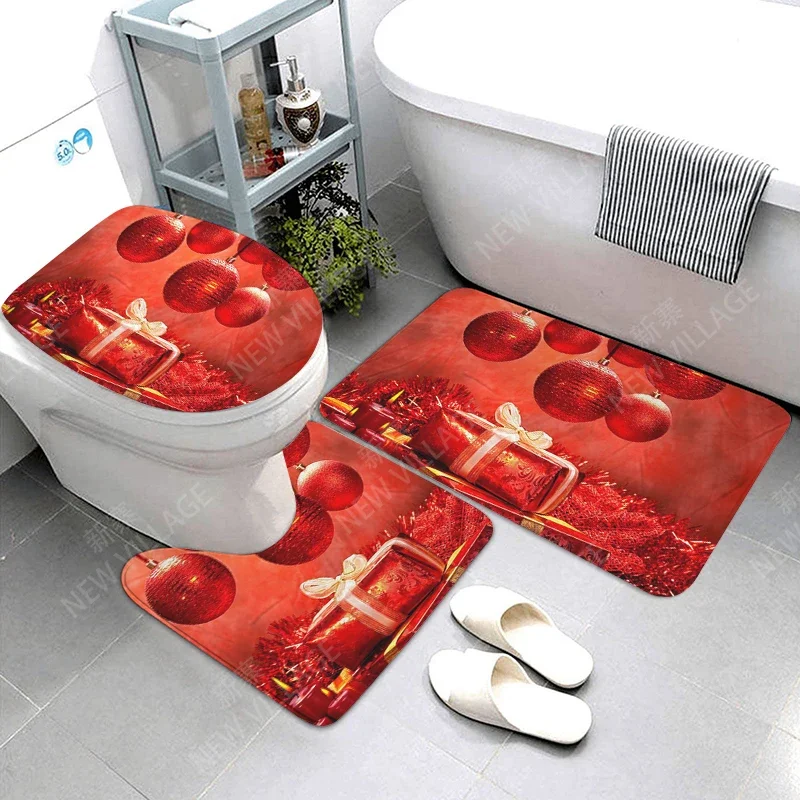 home bathroom floor mats Christmas decorations Bath Foot mat modern bathroom accessories rug Toilet mat Bathtub anti-slip carpet