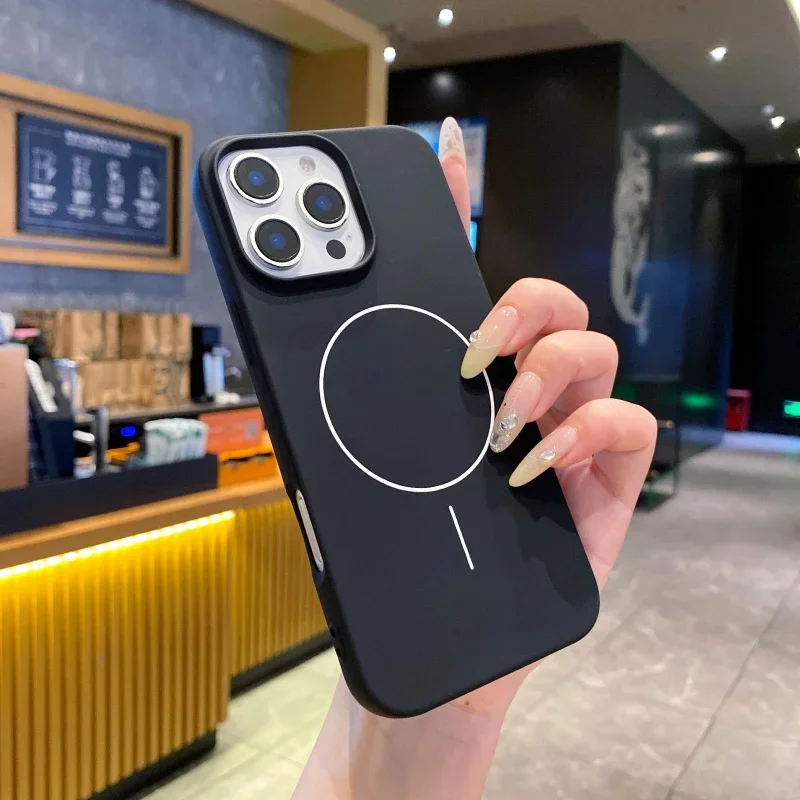 iPhone Air 17 15 14 13 12 11 16 Pro Max Plus 16E用 マグネット式シリコン保護ケース Magsafe対応 ワイヤレス充電対応カバー