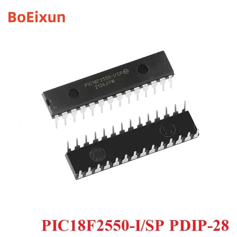 Microcontrolador USB Flash mejorado de alto rendimiento PIC18F2550 PIC18F2550-I/SP PDIP-28 SMD IC Chip