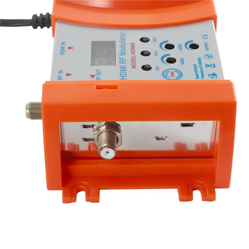 

3CGRO-4X Новый модулятор HDM68 Цифровой радиочастотный модулятор AV в RF преобразователь VHF UHF PAL/NTSC Стандартный портативный модулятор с вилкой европейского стандарта