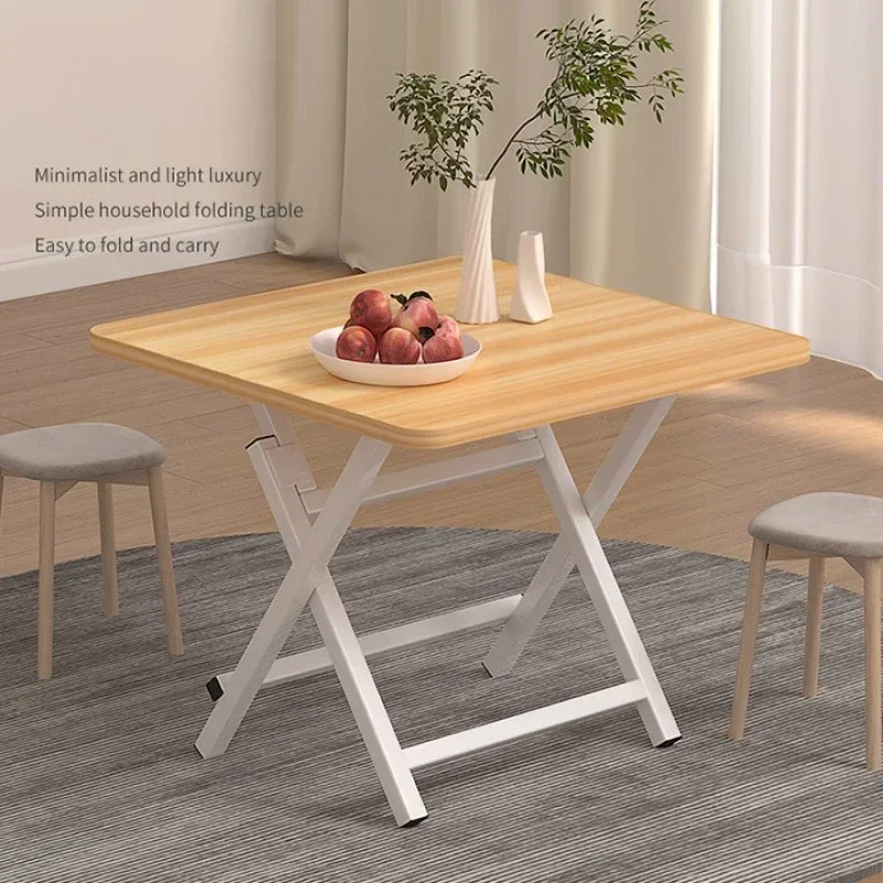 Folding Dining Table Household Portable Outdoor Foldable Table Space Saving Easy Storage No Assembly Required Compact Design