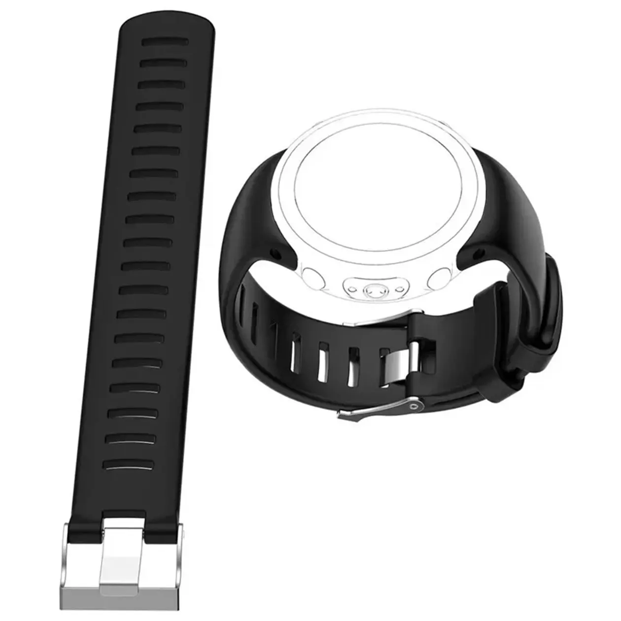 Silicone Watch band strap For SUUNTO D4 D4i Sports Wristband bracelet For SUUNTO Novo With Tool Replacement Watch Accessories