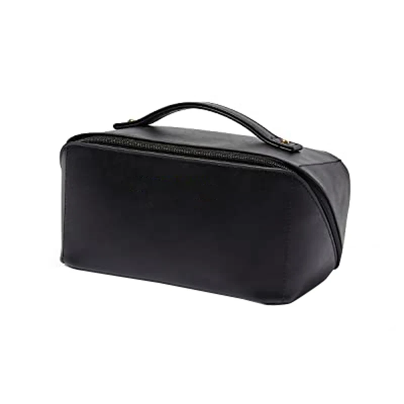 Hot Kf-Travel Makeup Bag,Waterproof Portable Pouch Open Flat Toiletry Bag Make Up Organizer With Divider And Handle