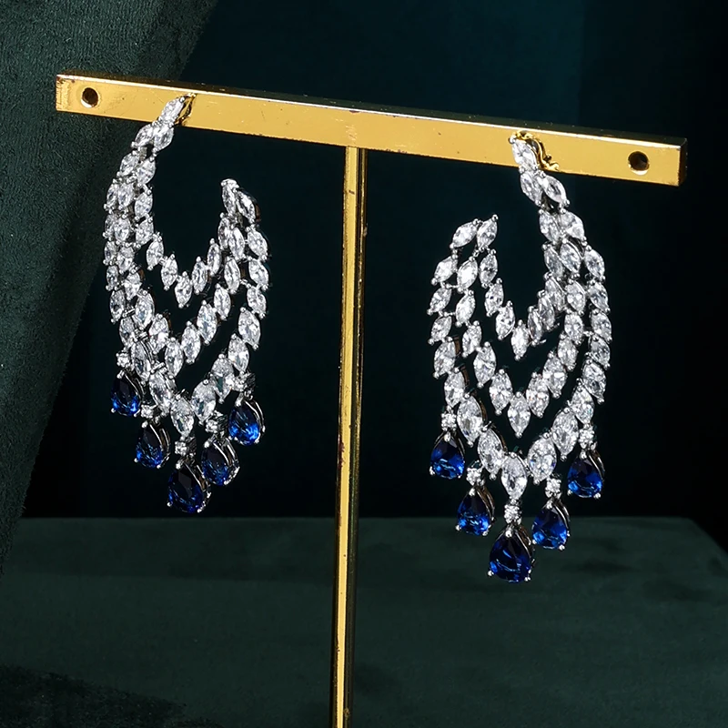 IN JEWELIFE Big Sale Cubic Zircon Dangle Earrings for Women Dangling Earring Jewelry Luxury Trend 2024 Jewellery