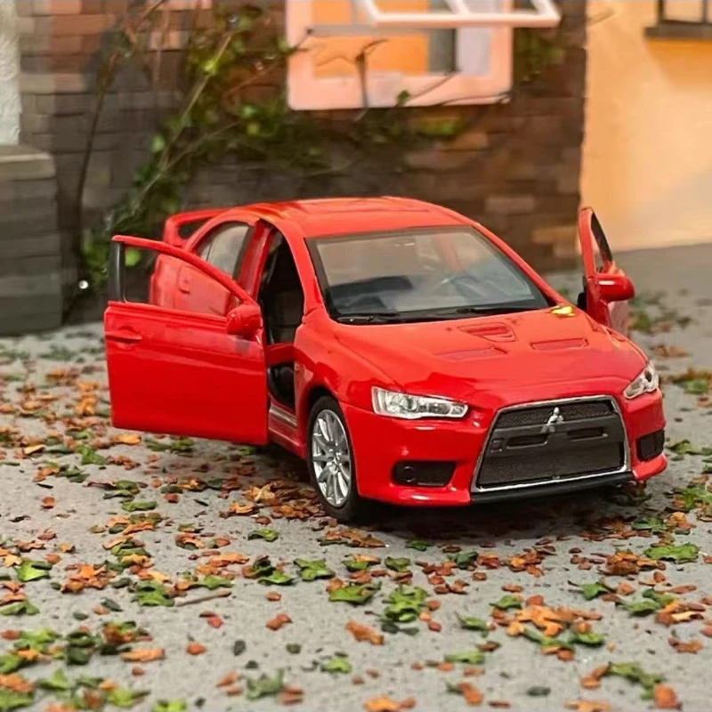 WELLY 1:36 ميتسوبيشي لانسر تطور X الأحمر التراجع سيارة دييكاست سيارة لعبة مجسمة سيارة نموذج سيارة نماذج الاطفال B24