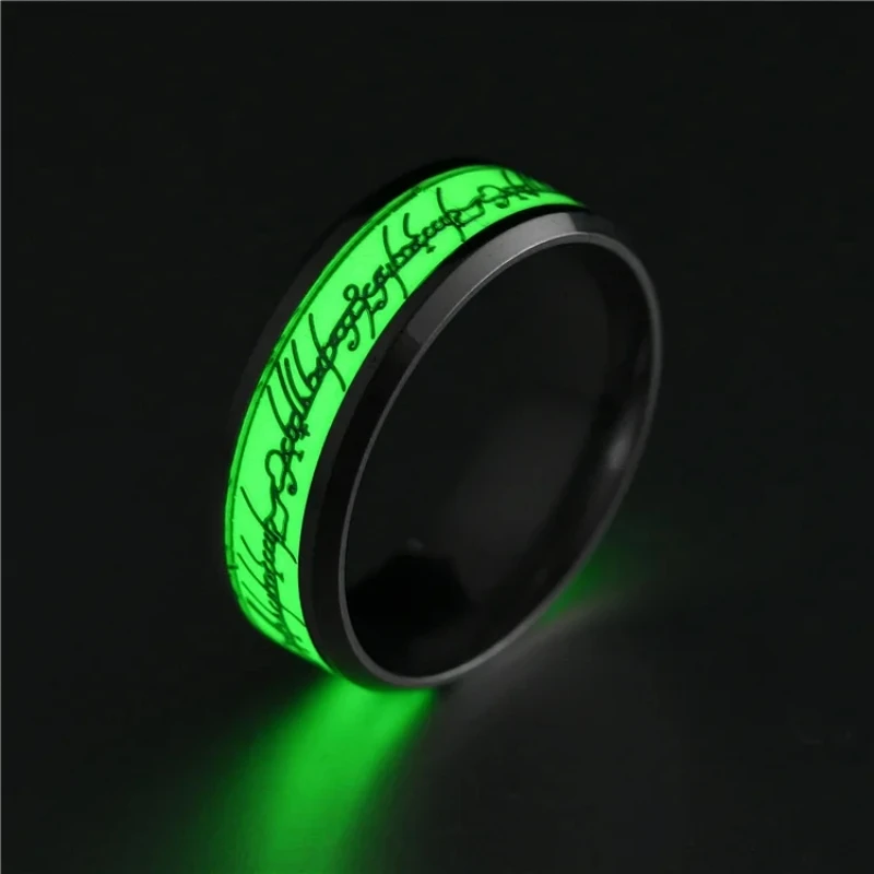 Lord Of The Finger Ring$1Free Postage Magic Spanish Night Luminous Ring Fluorescent Women\'s jewelry Ring King 3D Magic Glow ring