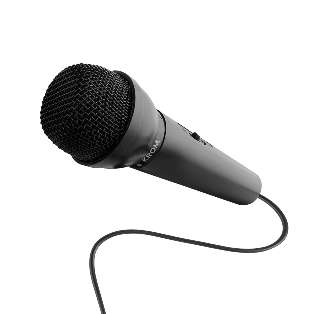 Krom kyp-microfone para jogos, omnidirecional, 3.5mm jack, cor preta