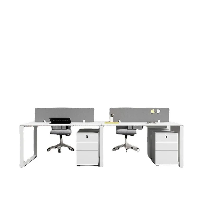 Desk, modern staff seat, office desk and chair combination, workstation four-person screen staff office furniture