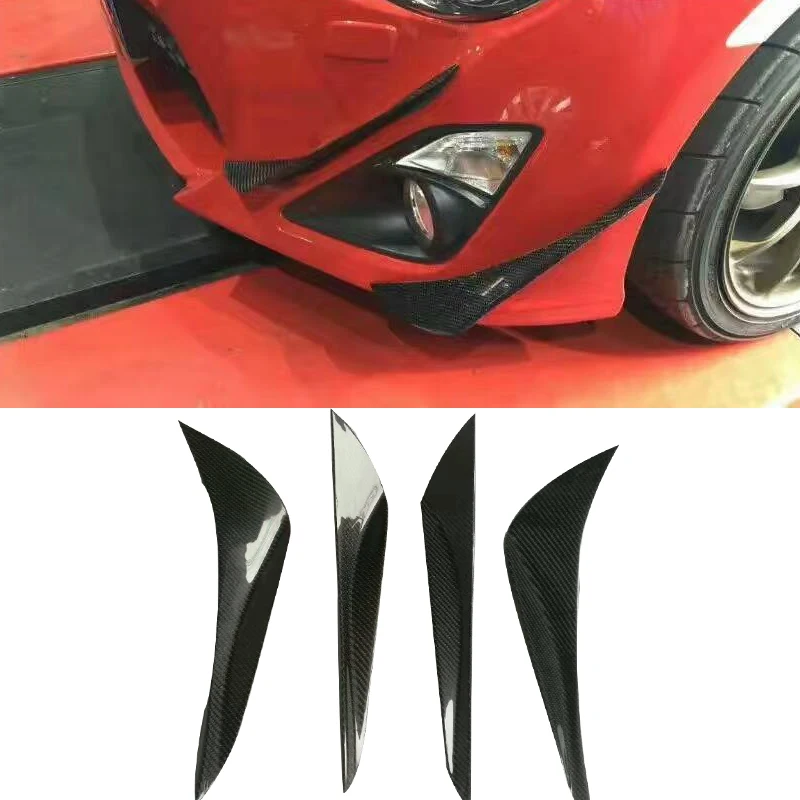 Carbon Fiber FRP Front Bumper Splitters for Toyota FT86 GT86 Front Bumper Inner & Outter Canards 2012-2015