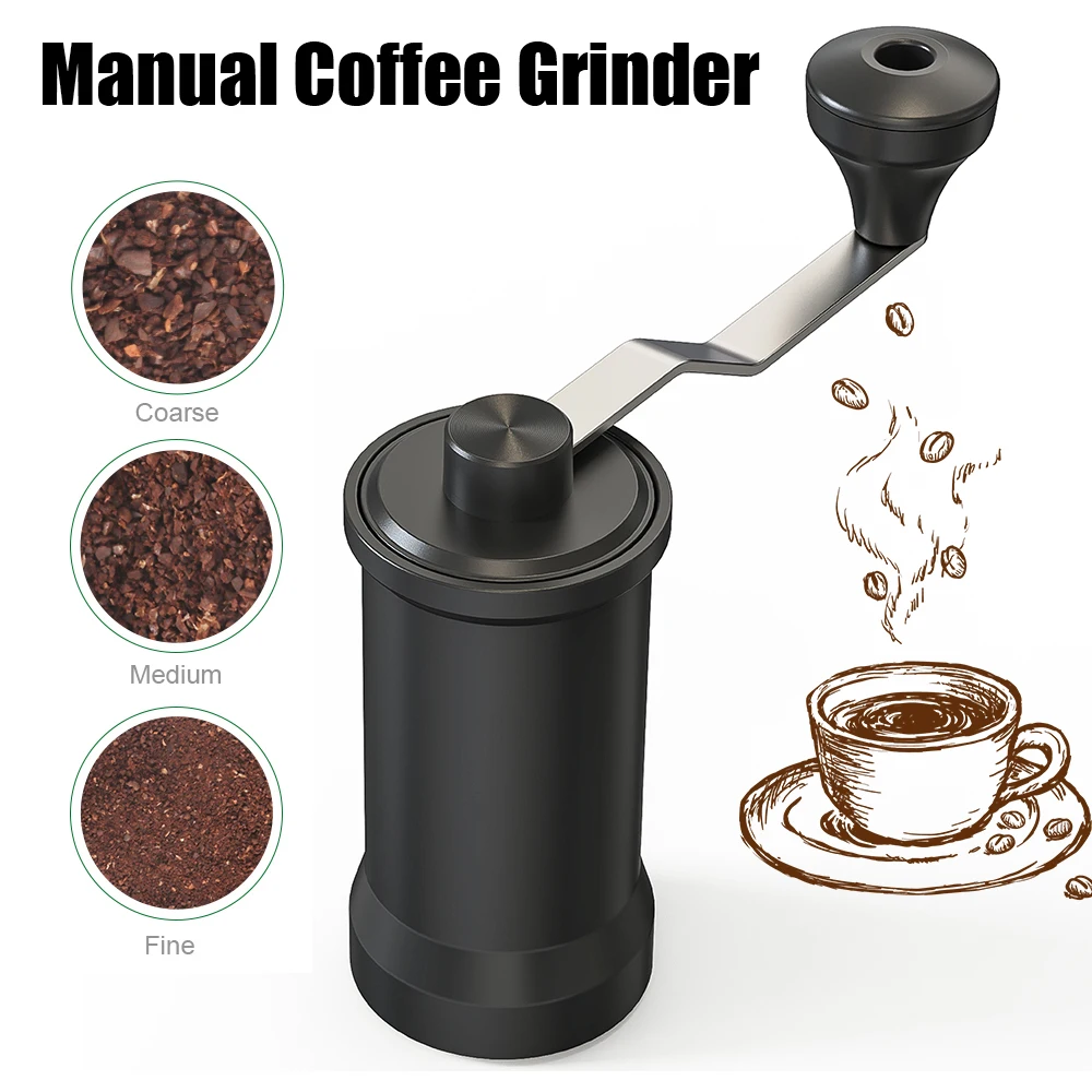 Small Manual Grinder Ceramic Grinding Core Portable Household Coffee Machine Hand-Cranked Bean Grinder Coffee Bean Grinder