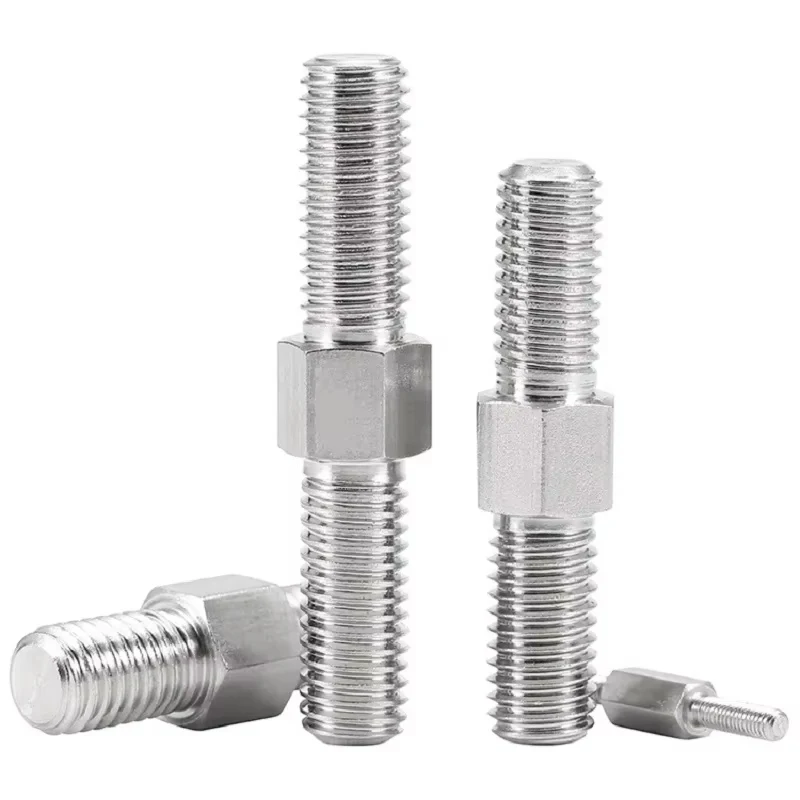 M3 - M16 304 Stainless Steel Dual Head Threaded Bar Stick Left And Right Thread Double End Thread Rod Stud Bolts L=30mm-150mm