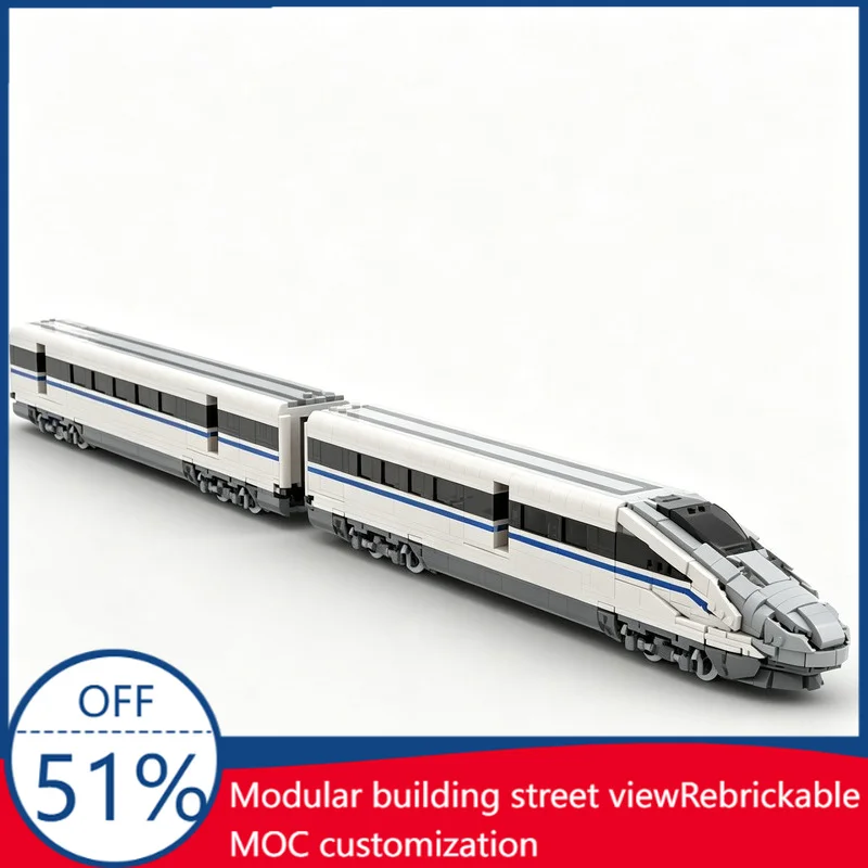 2918PCS CRH380A High Speed Train City Railway MOC Model Custom Blocks DIY Assembly Educational Toy For Collection Birthday Gift