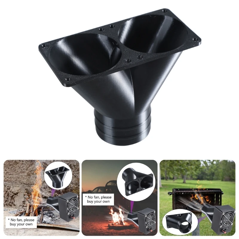 G8DB 2 in 1 Air Outlet Cooling Enhancement Adapter Air Gathering Vent for 4cm/6cm Fan for Optimized Airflows Duct Connectors