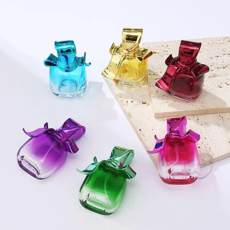 

15ml Butterfly knot Perfume Botttle 15ml Colorful Mini Small Sample Empty Vials Fragrance Glass Atomizer Spray Mist Bottles