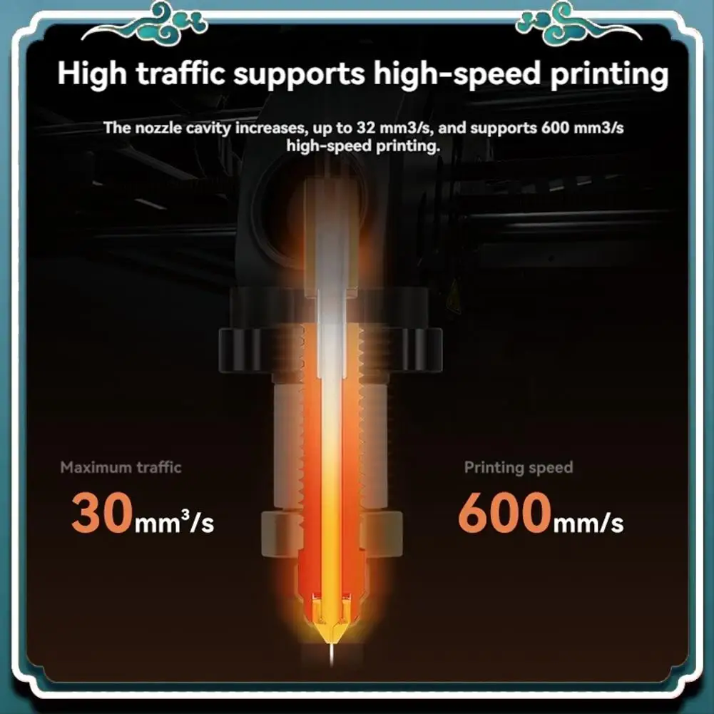ABSK-For Ender-3 V3 Hotend Kit، مجموعة كتلة التسخين تسخين سريع التوصيل الحراري السيراميك مع فوهة متكاملة #2