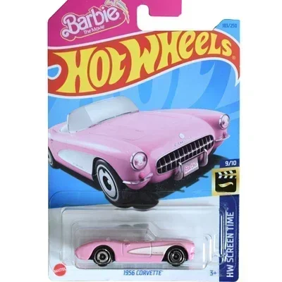 Mattel Hot Wheels Car Barbie Extra 1/64 Diecast Voiture HW Screen Time Tooned 1956 Corvette Model Toys for Kid Girl Gift C4982