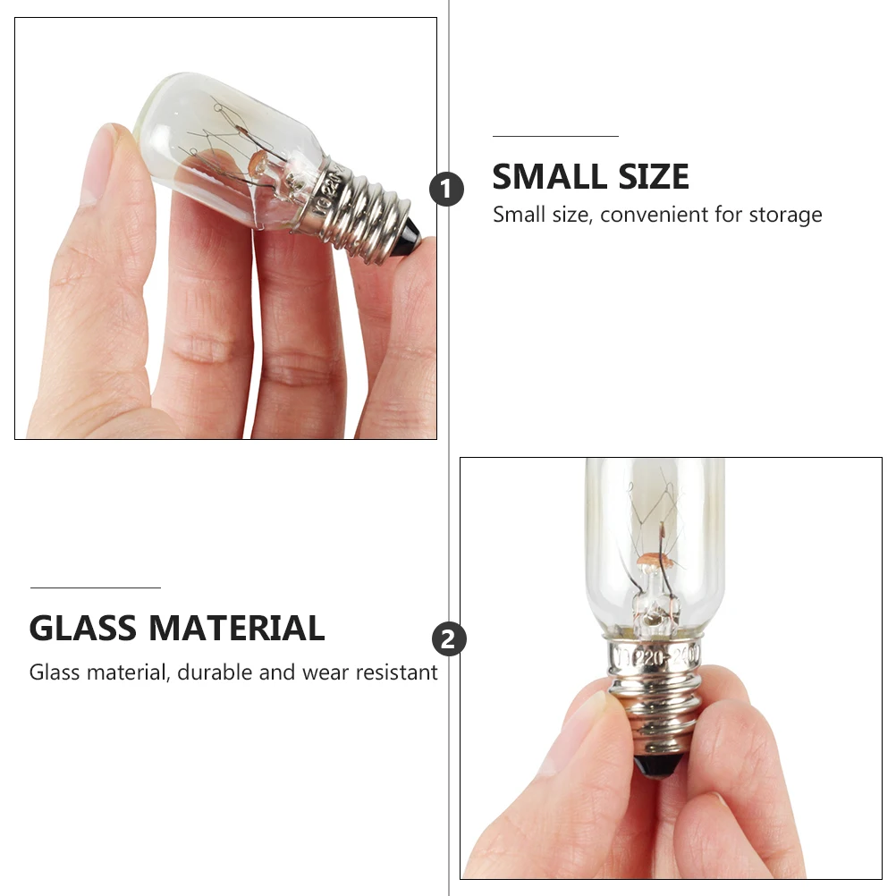 

5pcs E14 Refrigerator Bulb 15W Glass Fridge Light Bulb Durable Multi Scenario Appliance Lamp Freezer Suitable