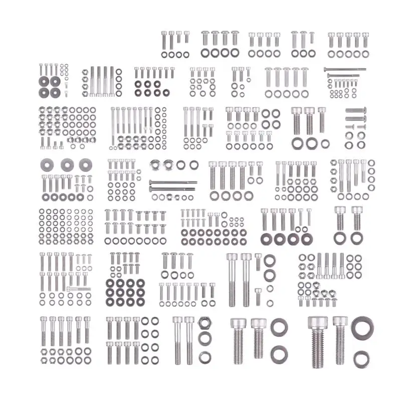 

For YFZ350 YFZ 350 For Banshee 659 Pieces Polished Stainless Steel ATV Bolts Screw Kit