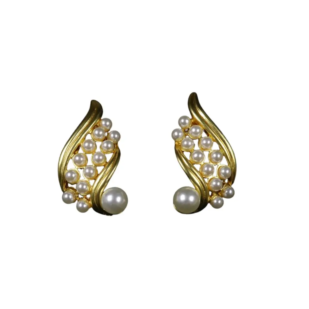 Cute Pearls Stud Symmetrical Link Party Gifts Earring Femme Accessories