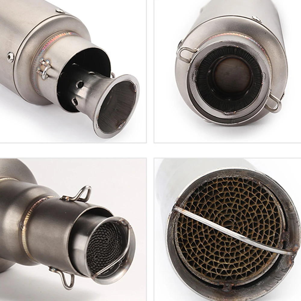51mm 60mm Inlet Motorcycle Exhaust Modify Universal Muffler DB Killer Moveable DB Killer Noise Sound Race - view 3