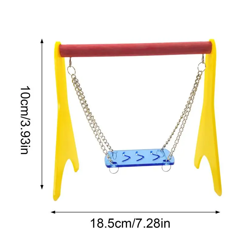 Sittich ständer Schaukel spielzeug Acryl Barsch halter widerstands fähig Puzzle Fitness hängend kleine Vogel Barsch Ständer Schaukel Spielzeug für den Außenbereich