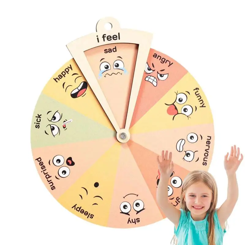 Emotion Wheel Montessori Toys Sociology Of Education Feeling Expression Poster Sign For Virtual Learning Educational Game