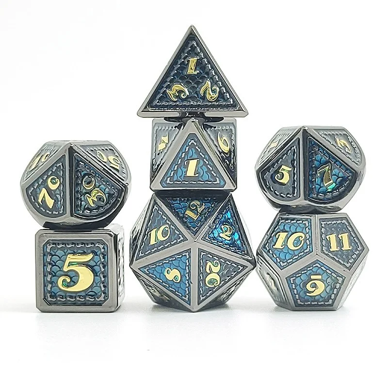 

New Foreign Trade High-end Board Game Running Group Dice Game Multi-sided Metal Dice