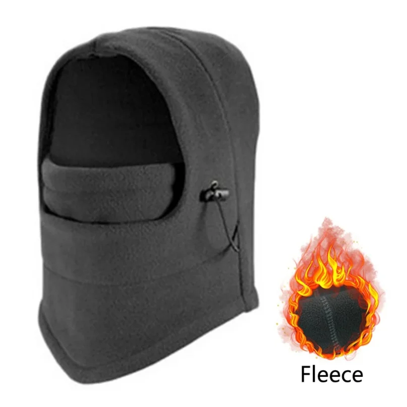 

Winter Thermal Fleece Balaclava Men Hat Neck Warmer Hiking Scarf Waterproof Hunting Cycling Hat Hooded Neck Snowboard Face Mask