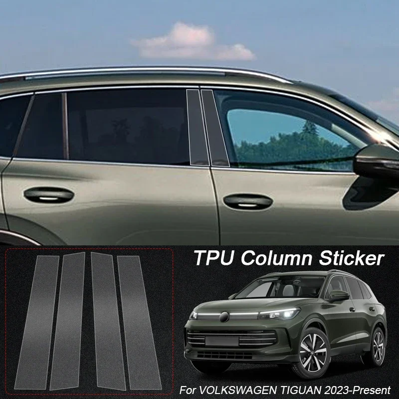 

B Pillar TPU Car Protective Film Auto Window Body Paint Sticker For VOLKSWAGEN TAOS TAYRON T-CROSS TIGUAN TOUREG T-ROC ATLAS